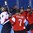 GANGNEUNG, SOUTH KOREA - FEBRUARY 10: Switzerland's Alina Muller #25 celebrates with Sara Benz #13 and Lara Stalder #7 after scoring a first period goal against Korea's So Jung Shin #31 (not shown) while Selin Kim #8 looks on during preliminary round action at the PyeongChang 2018 Olympic Winter Games. (Photo by Andre Ringuette/HHOF-IIHF Images)

